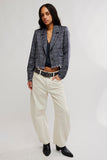 Free People Academia Blazer Charcoal