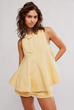 Free People Cassius Denim Set Appricot Gelato