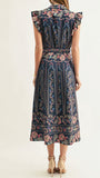 Navy Multi Shirt Midi Dress