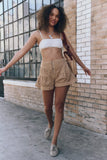 Free People Fleur Denim Short Washed Brown