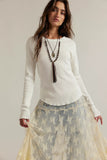 Free People Easy Does It Tee White