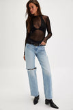 Free People Minding My Business Top Black
