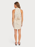 Cream Black Mini Dress