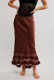 Free People Long Lost Lover 1/2 Slip Spiced Chocolate