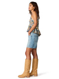 Steve Madden Bryna Top Embroidered Plaid