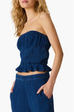Steve Madden Harbor Strapless Top Soft Indigo