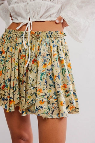 Free People Third Charm Printed Mini Green Combo