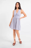 Blue Garden Sun Tie Mini Dress