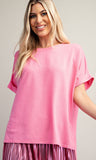 Pink Dolman Sleeve Top