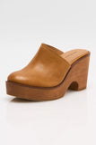 Free People Hudson Wedge Clog Luggage Leather