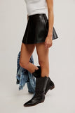 Free People Paradise Found Vegan Skort Black