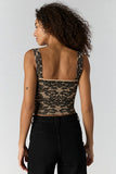Free People Lace Up Tank Black