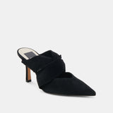 Kelsy Onyx Suede Heels