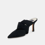 Kelsy Onyx Suede Heels