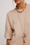 Free People Margot Sweater Tee Pearl Melange