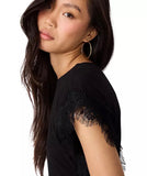 Steve Madden Paloma Knit Top Black