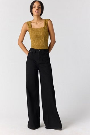 Free People Pretty Little Secrets Corset Olive Tapenade