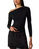 Steve Madden Ryder Knit Top Black