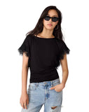 Steve Madden Paloma Knit Top Black