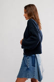 Free People Cool of the Night Cardi Black