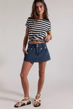 Free People Dream Weaver Cotton Micro Skirt Twinkling Twilight