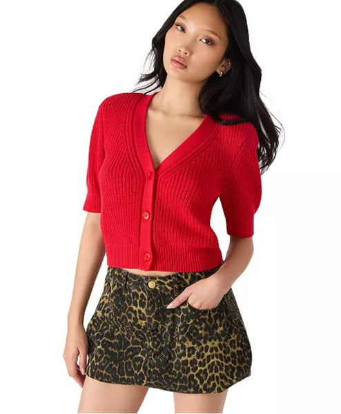 Steve Madden Janae Cardigan Dark Red