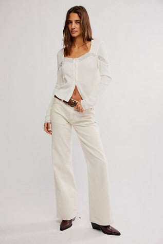 Free People Lets Party Cardi Clean Ivory