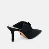 Kelsy Onyx Suede Heels