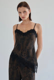 Chocolate Leopard Suede Cami