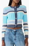 Steve Madden Eviee Sweater Cardigan Blue Multi