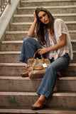 Free People Breezy Denim Pull On Cobalt