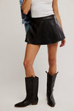 Free People Paradise Found Vegan Skort Black
