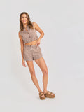 Brown Gingham Shorts
