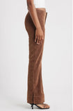 Free People We Glow Up Vegan Suede Pants Shaved Cholcolate