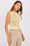 Dawn Sweater Tank Pale Yellow