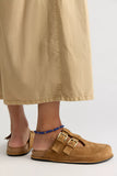 Free People Shoreditch Buckle Mule Camel Suede