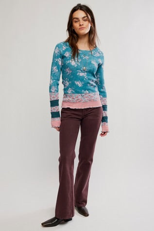 Free People Easy Does It Printed Lagoon Combo