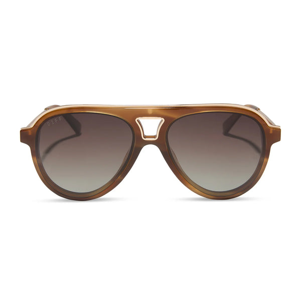 DIFF Tosca III Tawny Tortoise Brown Gradient Polarized