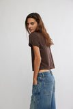 Free People Take 2 Tee Double Espresso Combo