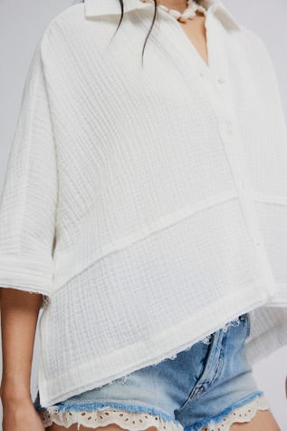Free People Happy Days Top Clean Ivory