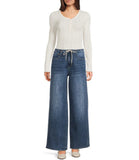 DAZE Madison Mid Rise Wide Leg Vintage Blue