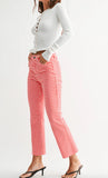 Red Gingham HR Tonal Crop Flare