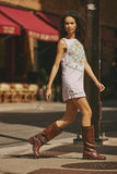 Free People Electric Garden Mini Dress Pale Orchid Combo
