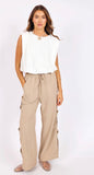 Khaki Button Pants