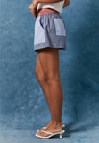 Low Rise Navy-Multi Gingham Shorts