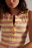 Free People Jamie Henley Stripe Butter Yellow Combo