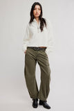 Free People Celeste Quarter Zip Clean Ivory
