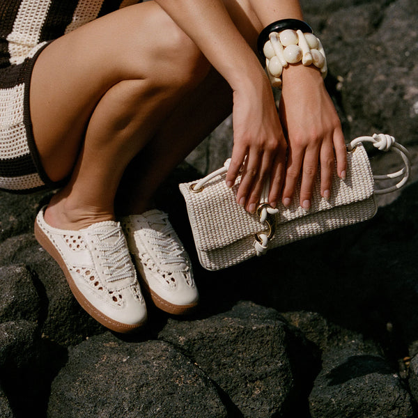 Dolce Vita Notice Slide Woven Off White