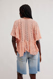 Free People In Your Dreams Lace Top Coral Kiss
