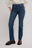 Free People Edie High Rise Tapered Jean Blue Echo
